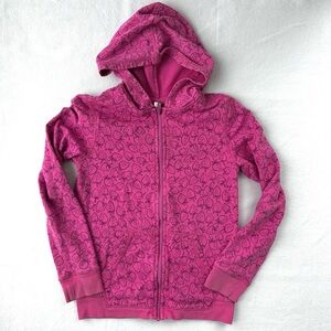 Tea Collection Girl's Strawberry Full Zip Hoodie Sweatshirt Size 12 Pink‎ Hooded